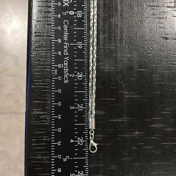 JV Brand Silver Tone Cable Chain Sparkly Rhinestone Pendant Necklace - Picture 8 of 9